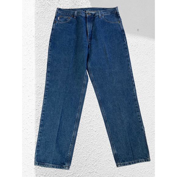 Carhartt Relaxed Fit Jeans. 14806, D17 DST, 40x32, New condition, Med Wash - Picture 1 of 5
